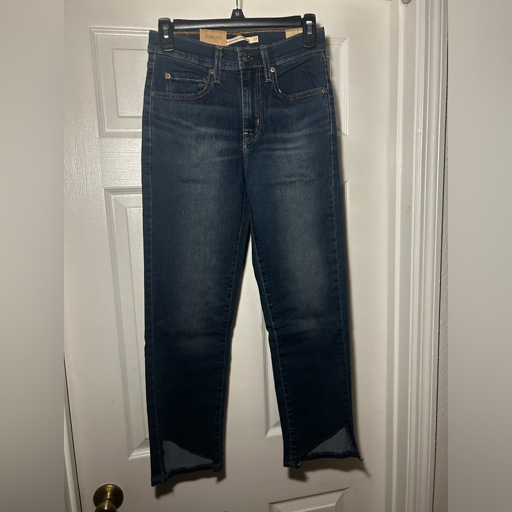 NWT 724 HIGH RISE SLIM STRAIGHT CROPPED WOMEN'S JEANS - Picture 2 of 5